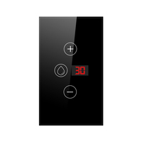 Sakelar Boiler WiFi Pintar Panel Sentuh Kaca Temper Sakelar Pemanas Air ZigBee dengan Timer Digital