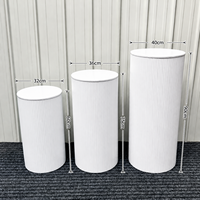 Supports de Présentation Cylindriques pour Fêtes, Lot de 3 Supports Ronds pour Gâteaux, Socles de Présentation, Piliers Décoratifs pour Cérémonies de Mariage et Anniversaires