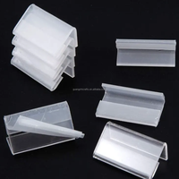 Support de présentation en acrylique en forme de L, 4x2 cm, écologique, personnalisable, avec support transparent pour cartes de prix, étiquettes et marqueurs nominatifs
