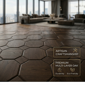 Plancher en bois d'ingénierie stratifié multi-couches en acajou massif avec système de clic pour salon <span class=keywords><strong>et</strong></span> chambre à coucher - Product Image 1