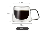 Tasse à Café et Thé à Double Paroi en Verre Borosilicate, Faible MOQ, Produits en Stock