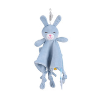 Doudou transfrontalier pour bébé, jouet en peluche sûr pour la dentition, marionnette à main pour nourrissons de 0 à 1 an, aide au sommeil apaisant