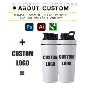 Bouteille de mélange personnalisée en acier inoxydable, tasse à eau, tasse à milkshake protéiné, tasse de sport et de fitness pour l'extérieur avec LOGO personnalisé - Product Image 2