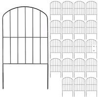 Lot de 10 clôtures de protection pour animaux, 17 po (H) x 10 pi (L), en fil métallique antirouille, facilement assemblable, clôture décorative de jardin pour chiens et lapins