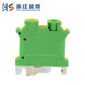 USLKG 6N 6毫米57A AWG32-8镀镍铜螺钉连接<span class=keywords><strong>2</strong></span>极接地电缆接线端子，用于Din轨道电源柜 - Product Image 2