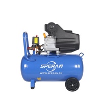 Compresseur d'air miniature à piston lubrifié à entraînement direct électrique haute pression SPERAN 3HP 50L, refroidi par air, portable, alimentation CA