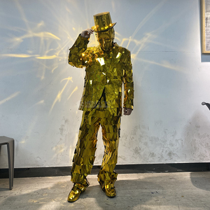 Costume de performance unisexe en acrylique mécanique avec <span class=keywords><strong>film</strong></span> réfléchissant pour bar, boîte de nuit, carnaval, scène, fête - Product Image 2