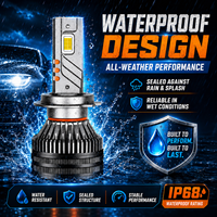 Faros LED para Coche con Tres Tubos de Cobre, 170W, 55000LM, Bombillas H7, H11, 9005, 9006, H1, Canbus, Luces H4, T10