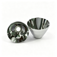 Réflecteur LED à haute précision à lampe unique en alliage d'aluminium CNC avec angle de faisceau précis et surface miroir