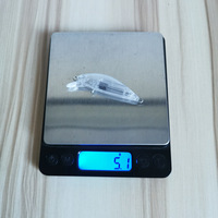 R-8385 supérieur droit 60mm 5g coulant vairon leurre en plastique dur appât blanc leurre corps matériel de pêche appât à la main pour poisson d'eau douce