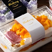 Boîte à gâteau en plastique PS vente chaude avec logo personnalisé recyclable 1-2mm d'épaisseur pour emballage alimentaire
