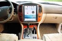 12,1 pulgadas Tesla reproductor de dvd de coche Vertical pantalla táctil Unidad Principal para toyota Land cruiser 2003-2007 LC100 coche reproductor de dvd