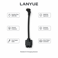 Chargeur universel pour véhicules électriques LANYUE Tesla Model S3XY Gen 2, connecteur mobile 20A, prise brésilienne, certificat 5inmetro