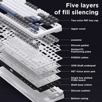 AULA F87 structure de joint personnalisé bricolage RGB rétro-éclairé 87 touches clavier de jeu professionnel sans fil