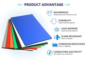 4x8 imperméabilisent les panneaux noirs transparents de nid d'abeilles du carton pp de feuille de polypropylène - Product Image 6