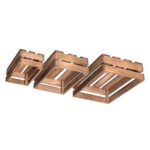 Cesta de frutas de regalo de madera de Navidad vacía - Product Image 4