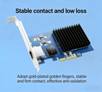 Tarjeta de Red Interna Realtek RT8127AT 10Gbps PCI Express con Soporte PXE WOL Gigabit para Computadoras de Escritorio y Servidores, Nueva/Usada