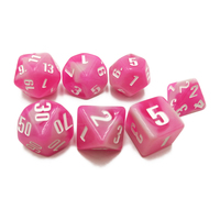 Ensemble de dés polyédriques carrés en résine de 7 pièces avec dés à 20 faces, accessoires de jeu de société écologiques