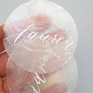 Uionen Place cards en forme de coquillage pour fête, Place cards de mariage, Décorations de mariage, Cadeaux de mariage - Product Image 5