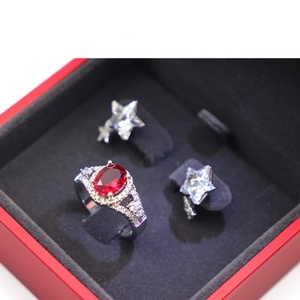 <b>LED</b> Light Ring Earring Pendant Lacquer Jewelry Box Factory Direct Sales in Stock Jewelry Box with Custom logo - Product Image 3