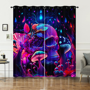 Rideaux en tissu polyester <span class=keywords><strong>de</strong></span> salon <span class=keywords><strong>de</strong></span> chambre à coucher imprimés en 3D à motifs personnalisés - Product Image 6