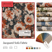 Tissu d'ameublement de luxe pour canapé, couleur personnalisée, résistant à la décoloration, 100% polyester, tissu jacquard tissé, vente en gros