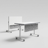 Table de formation escamotable avec roulettes pour la formation commerciale, les conférences, les salles de classe, table polyvalente pour les séminaires