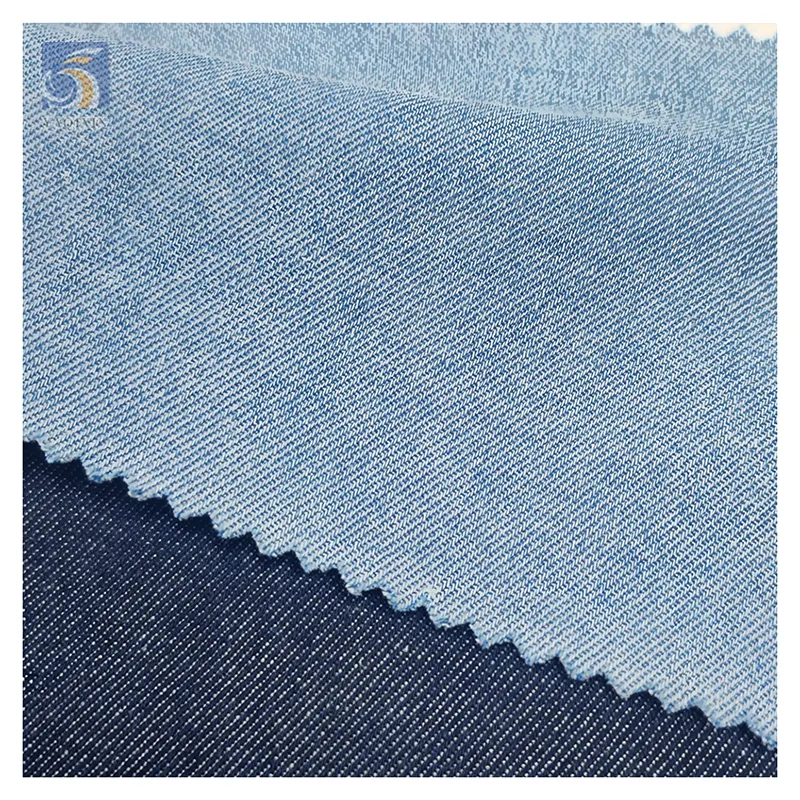 2024 Baby Blue Color 100% Cotton Thin Jeans Denim Fabric Wholesale Denim Jeans Cloth Fabric for Women Jeans Skirts