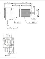 Potentiomètre vertical unique 10K 20K B50K 100K Potentiomètre Rk097n à 3 broches