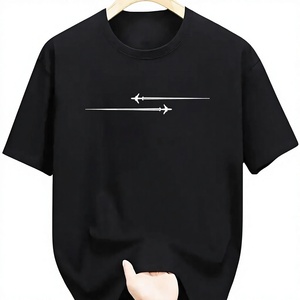 Summer Men 100% Cotton Casual Loose Printed Comfortable Sports Round Neck Short Sleeve T-shirt Oversized Graphic Tee Streetwear - Product Image 2