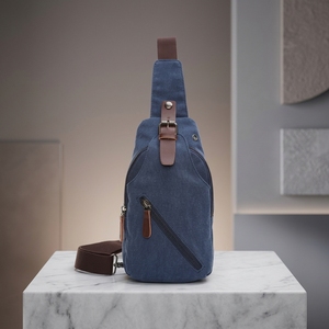 Trendige Schultertasche mit Einzelriemen, Crossbody-Tasche aus Canvas, Sportliche Herren-Brusttasche - Product Image 1