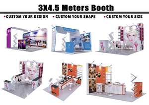 Custom <b>Print</b> Portable Trade Show Aluminum Frame Pop up Exhibition Booth <b>Stands</b> 280gsm Tension Polyester Easy Install - Product Image 5