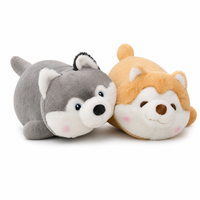 Peluche personnalisée douce Husky avec support cervical pour la sieste au lit, oreiller corporel Shiba Inu en gros, commande en vrac