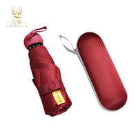 Guarda-chuva Manual Mini Personalizado com Logo, 5 Dobras, Portátil, Resistente a UV, À Prova de Vento, Leve, Design Clássico, Tubo de Ferro para Viagem