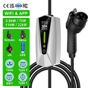Brasileiro Tampa Dolphin Tipo 2 Cargador <span class=keywords><strong>Coche</strong></span> eléctrico Carga 5 kW 20 a 110V Mini Tipo 2 Ev 7 kW Taysla Carregador Portatil Byd - Product Image 1