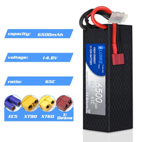 Baterai LiPo Hard Case Graphene 3S 11.1V 6500mAh 65C dengan EC5 Deans T Plug untuk Mobil RC, Truk, Kapal 102050