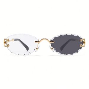 Gafas de Sol Personalizadas con Logotipo, Moda Retro 2025, Color Cambiante, Estilo Punk, Protección UV400, Sin Montura, Fotocromáticas, Ovaladas, para Hombre y Mujer - Product Image 3