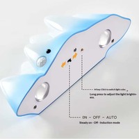 Lampu Dinding Sensor Gerak Gunung Salju Minimalis Modern, Lampu Malam Magnetik dengan Remote Control untuk Koridor dan Lorong