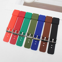 Schnellverschluss-Silikon-Uhrenarmband 12 14 16 17 19 21 22 26mm Farbiges Perforiertes Dornschließenverschluss Mode Casual Sport-Uhrenarmband