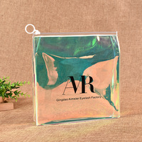 Trousse à crayons transparente en plastique avec fermeture éclair en métal, organisateur en pvc coloré fluo, vente en gros