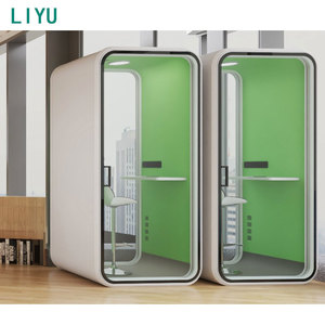 Fábrica de Muebles Liyu Vende Directamente Cabinas Acústicas de Oficina, Espacios Modulares Privados y Silenciosos de Aluminio para Hoteles y Escuelas - Product Image 3