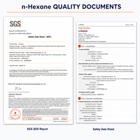 Solvant industriel n-hexane CAS 110-54-3, huile de solvant d'extraction pour applications industrielles d'extraction et de nettoyage