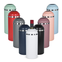 Refroidisseur à vin en acier inoxydable à double paroi avec revêtement en poudre de 25 oz, gravure, gobelet à vin isotherme, seau à vin isotherme