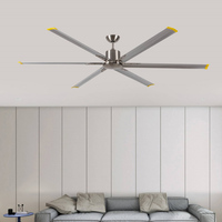 Ventilateur de plafond LED BLDC à circulation d'air doux en acrylique, télécommandé, pour la maison, café, restaurant, salon - Fabrication directe OEM/ODM