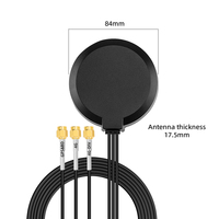 Antenne Combinée FS-C6 OEM 3-en-1 Adhésive pour MDVR, Câble RG174 3.0M, Connecteur 4G LTE WIFI GPS, Polarisation Verticale/RHCP