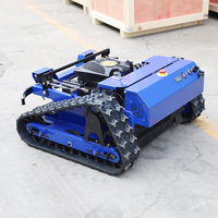 Mesin pemotong rumput Mini Remote Control 550mm, mesin pemotong rumput Robot Remote Control pintu