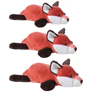 Customized cute fox hugging plush animal pillow warming microwavable weighted stuffed animal toys