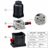 AdBlue DEF Dozaj Pompası Kamyon SCR Enjektör Yedek Parçası International LT625 Cummins X15 Euro 64388105 5506956 için