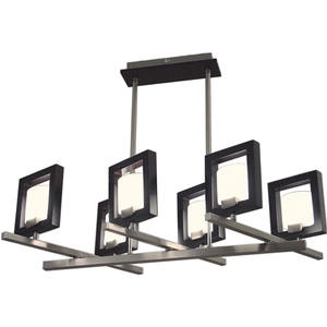 Viviane โคมไฟเพดาน6xG9โมเดิร์นเคลือบเงาด้วยไม้เคลือบเงานิกเกิล15W-30W ฐานโลหะเคลือบเงาสำริดได้รับการรับรอง ETL สำหรับใช้ในห้องนอน - Product Image 1