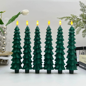 Bougie LED d'arbre de Noël à télécommande Bougies LED en cire Parrfin-Sans flamme, à piles, mode minuterie pour décoration de vacances - Product Image 4